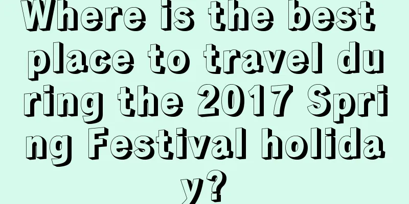 Where is the best place to travel during the 2017 Spring Festival holiday?