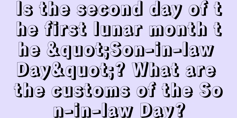 Is the second day of the first lunar month the "Son-in-law Day"? What are the customs of the Son-in-law Day?