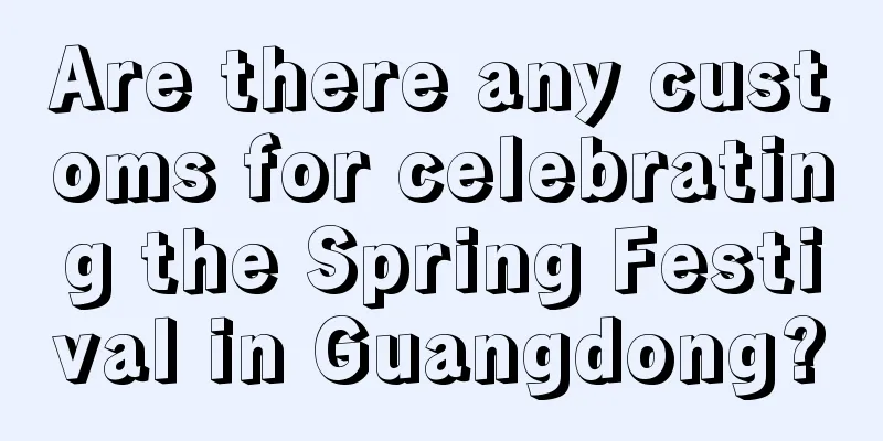 Are there any customs for celebrating the Spring Festival in Guangdong?