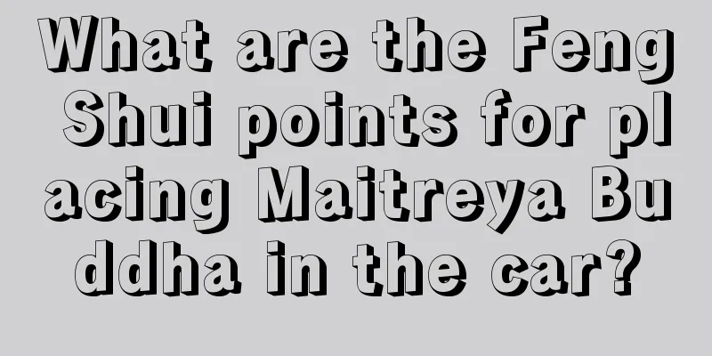 What are the Feng Shui points for placing Maitreya Buddha in the car?