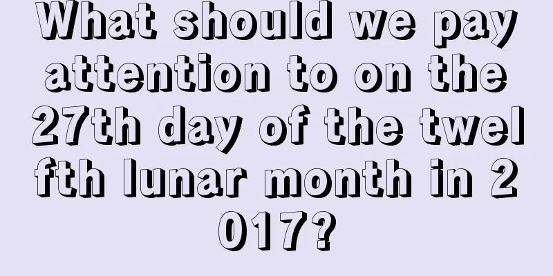What should we pay attention to on the 27th day of the twelfth lunar month in 2017?