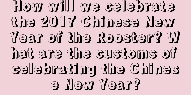 How will we celebrate the 2017 Chinese New Year of the Rooster? What are the customs of celebrating the Chinese New Year?