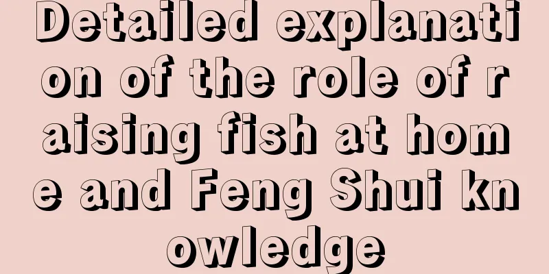 Detailed explanation of the role of raising fish at home and Feng Shui knowledge