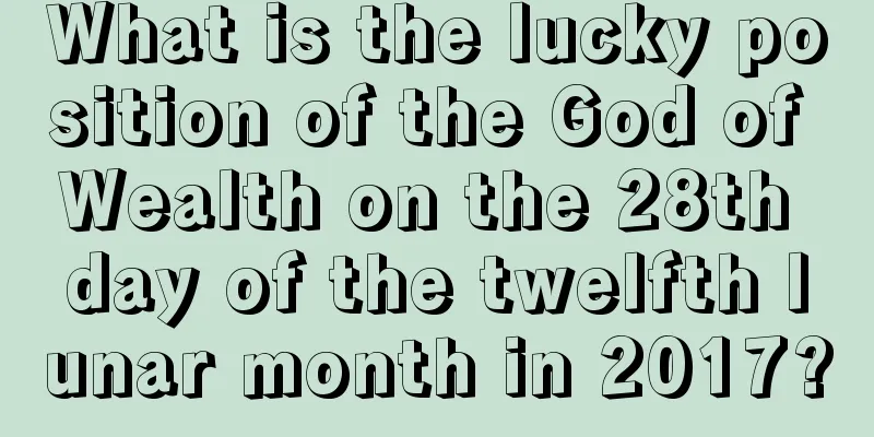 What is the lucky position of the God of Wealth on the 28th day of the twelfth lunar month in 2017?