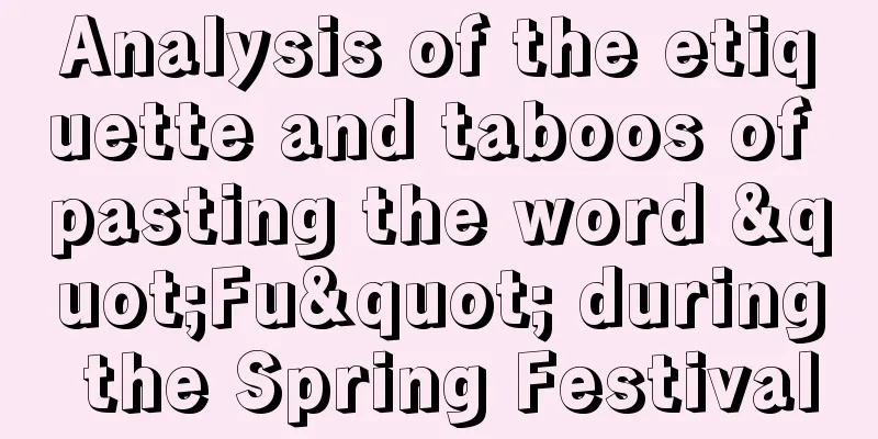 Analysis of the etiquette and taboos of pasting the word "Fu" during the Spring Festival