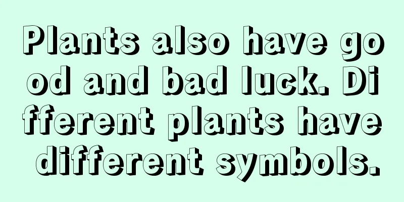 Plants also have good and bad luck. Different plants have different symbols.