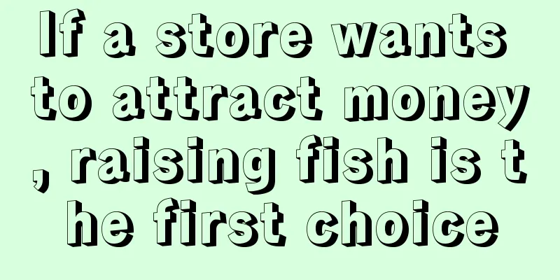 If a store wants to attract money, raising fish is the first choice
