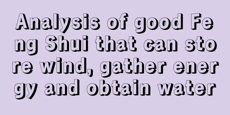 Analysis of good Feng Shui that can store wind, gather energy and obtain water