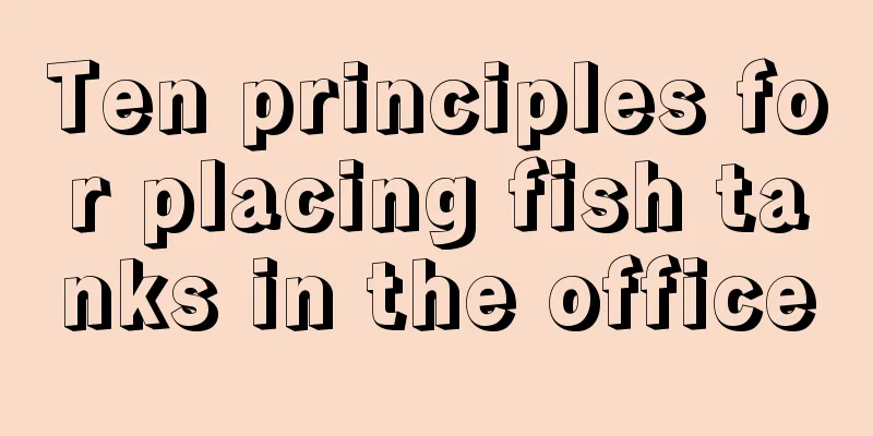 Ten principles for placing fish tanks in the office