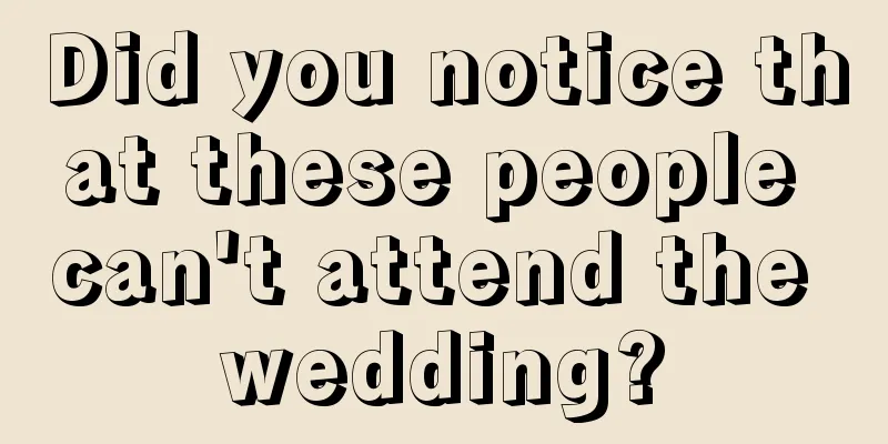 Did you notice that these people can't attend the wedding?