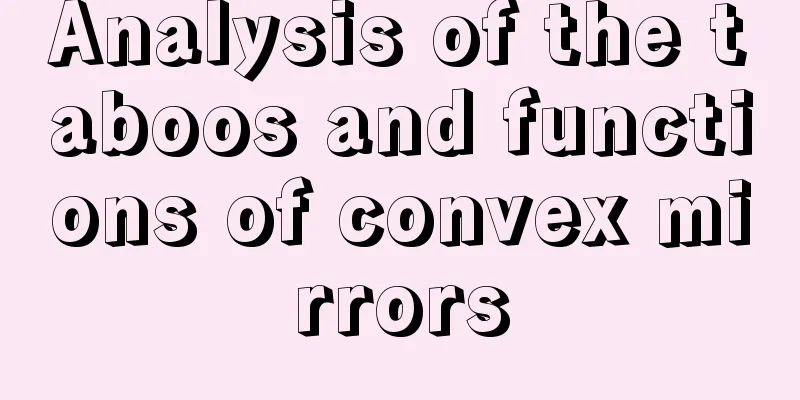 Analysis of the taboos and functions of convex mirrors