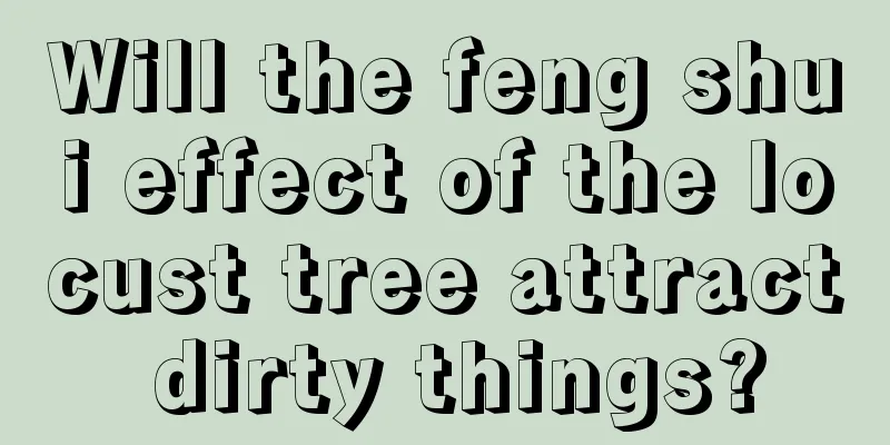 Will the feng shui effect of the locust tree attract dirty things?