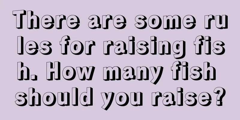 There are some rules for raising fish. How many fish should you raise?