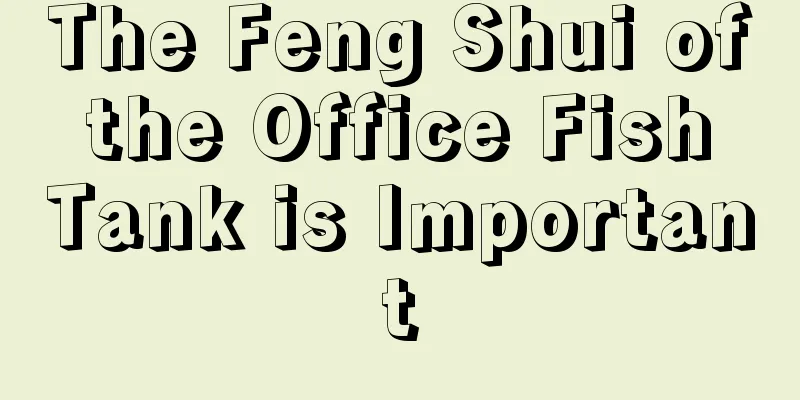 The Feng Shui of the Office Fish Tank is Important