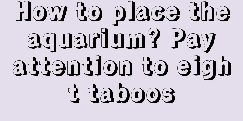 How to place the aquarium? Pay attention to eight taboos