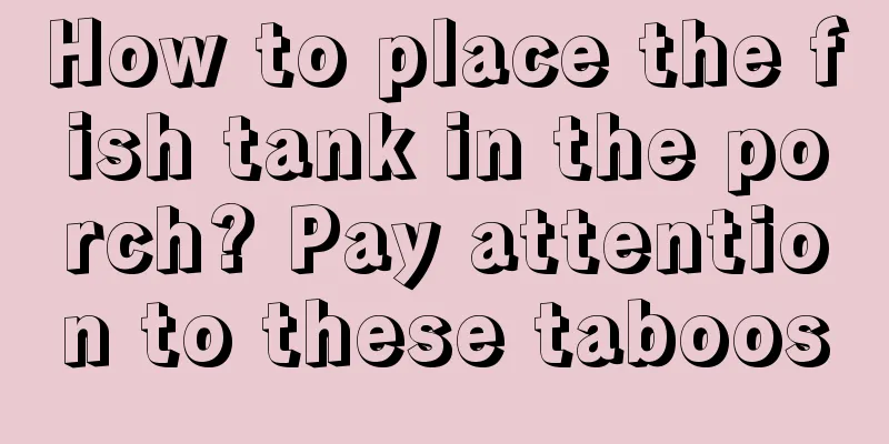 How to place the fish tank in the porch? Pay attention to these taboos